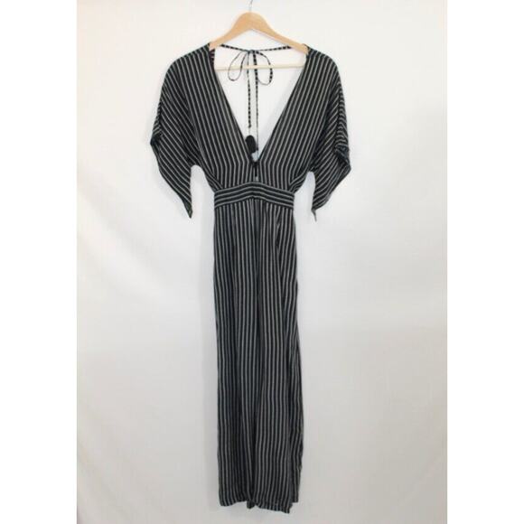 FAITHFULL THE BRAND Sz 2 US Cedric Jumpsuit San Cristobal Stripe Black White NWT - Picture 8 of 11